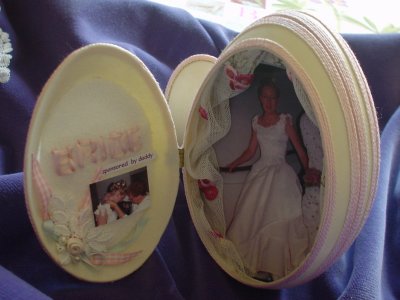 Herinneringsei met foto's van het huwelijk van Birgit (&eacute;n Martijn)